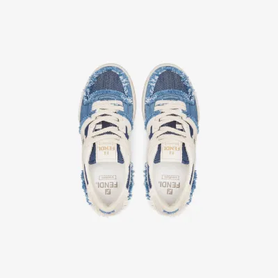 FENDI Blue denim low-top shoes Sneakers