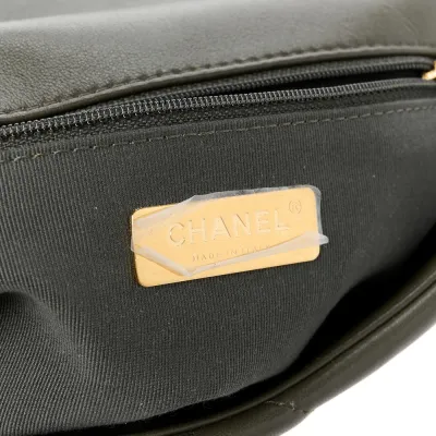 Grade Chanel 19 Khaki Flap Bag for Women