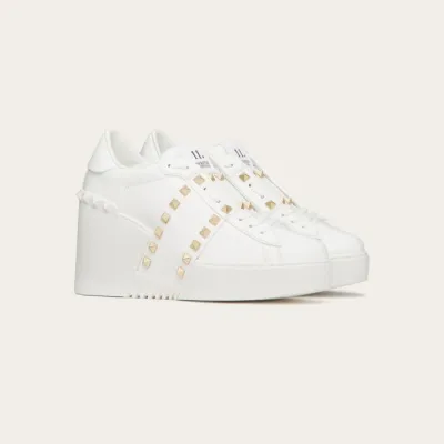VALENTINO Calf leather sneakers (8.5 cm high heel)