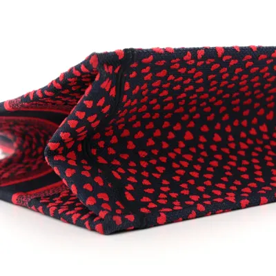 Dior Medium Book Tote Red Multicolor Pop Heart I Love Paris Embroidered Canvas