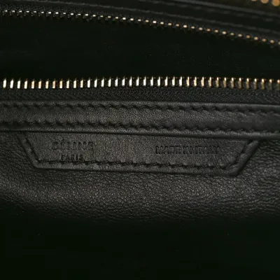 Celine Mini Luggage Bag Black Smooth Calfskin Leather