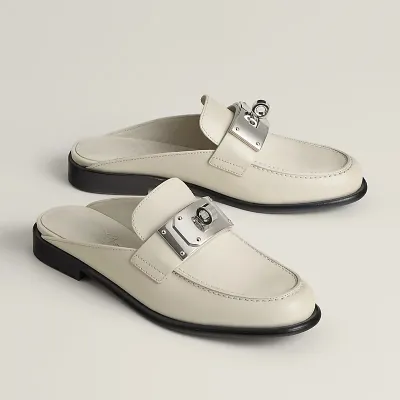 HERMES Iota Mule white Slippers