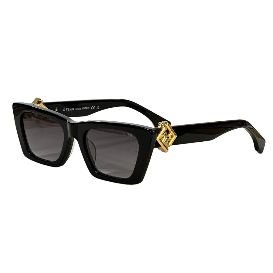 Fendi square frame glasses ivory/black gold/black silver/grey black/grey/leopard color Size 53-20-145