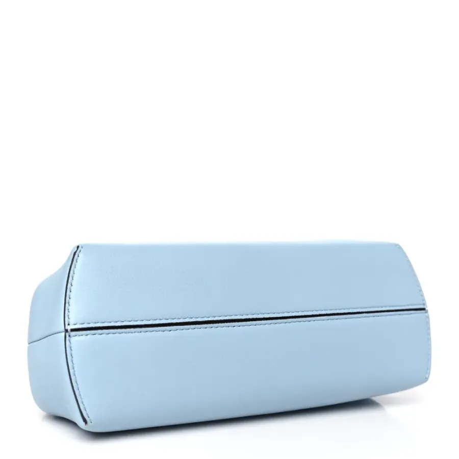 Fendi Small Fendi First Azzurro Baby Shiny Nappa Leather Gold Hardware