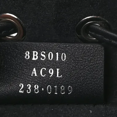 Fendi Mini F is Fendi Logo Embossed Mon Tresor Bucket Bag Black King Vitello Leather Silver Hardware