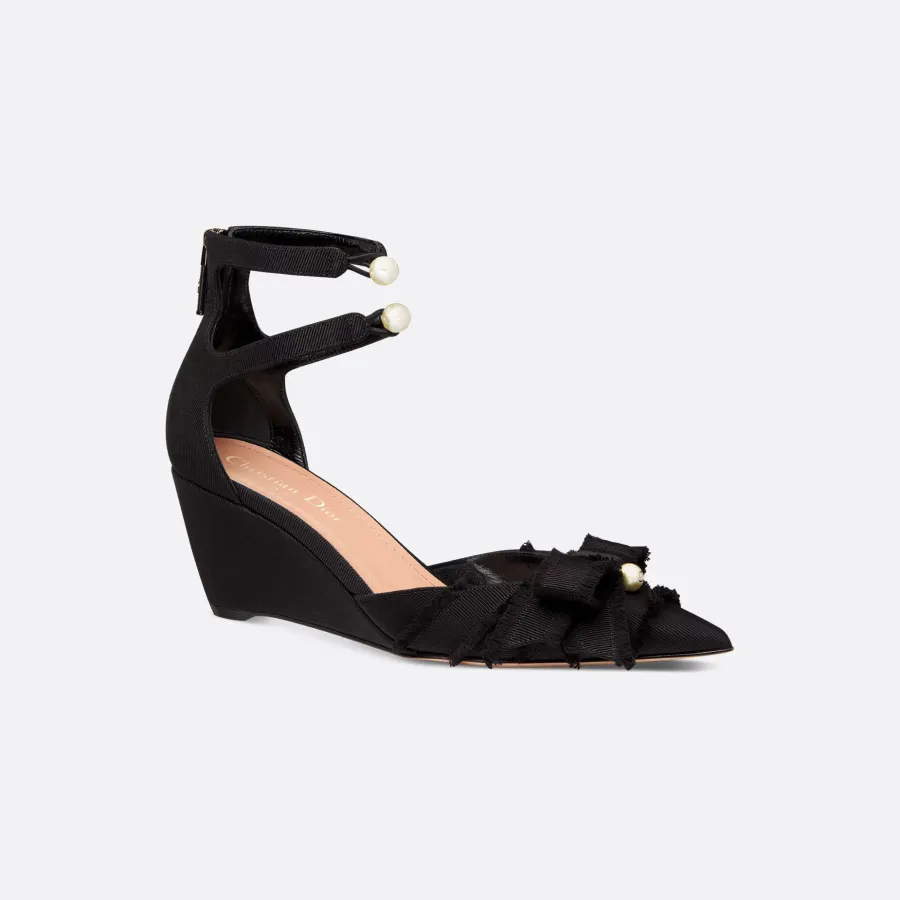 Dior black Wedge heels high heels shoes