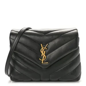 Saint Laurent Mini Loulou Crossbody Bag Black Y-Quilted Monogram Calfskin Leather Gold Hardware