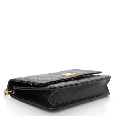 Shop Chanel WOC - Black Quilted Caviar Leather