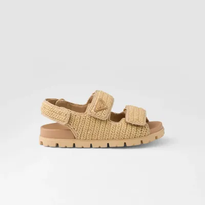 PRADA Beige crocheted sandals