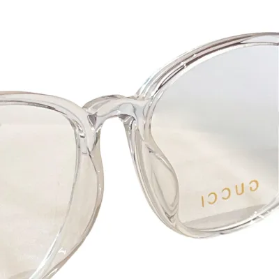 Gucci Wayfarer glasses sliver/black/leopard/tawny color transparent lens Size 53口17-145