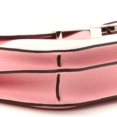 Hermès Constance 18 Rose Sakura Chèvre Mysore Leather Silver Hardware