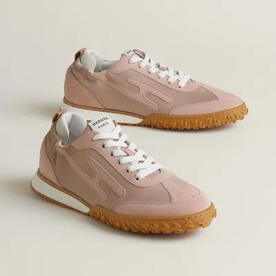 HERMES Jet Sneakers Pink Sports Shoes