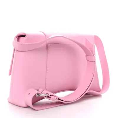 Balenciaga XS Downtown Shoulder Bag Candy Pink Semi-Shiny Smooth Calfskin Leather Silver Hardware