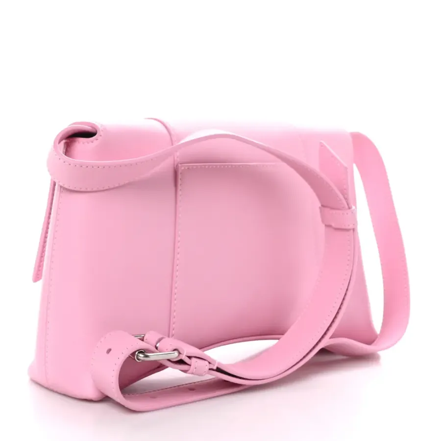 Balenciaga XS Downtown Shoulder Bag Candy Pink Semi-Shiny Smooth Calfskin Leather Silver Hardware