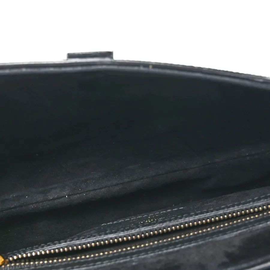 Dior Medium Saddle Bag Black Grained Calfskin Leather Gold Hardware