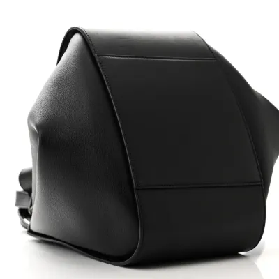 Loewe Hammock Shoulder Bag Small Black Calfskin Leather Silver Hardware