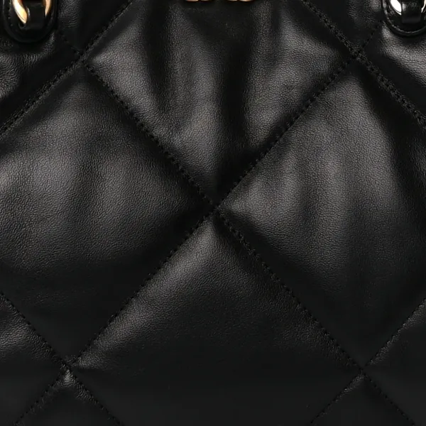 Chanel East-West Shopping Bag Medium Black Chanel 19 Quilted Lambskin Leather Mixed Metal Hardware - Image 8