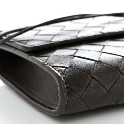 Bottega Veneta Long Intrecciato Andiamo Top Handle Clutch Fondant Nappa Leather Gold Hardware