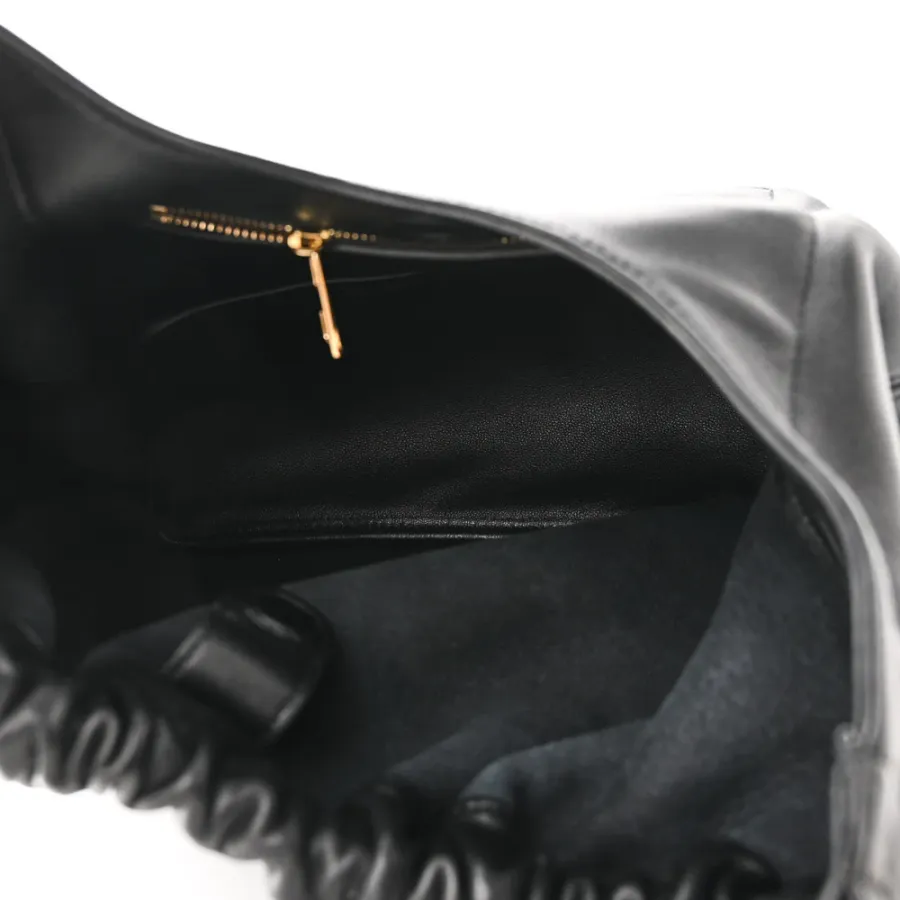 Loewe Squeeze Bag Mini Black Buttery Nappa Lambskin Leather Gold Hardware