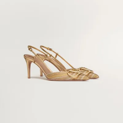 VALENTINO Metallic strappy heels (8cm high heel)