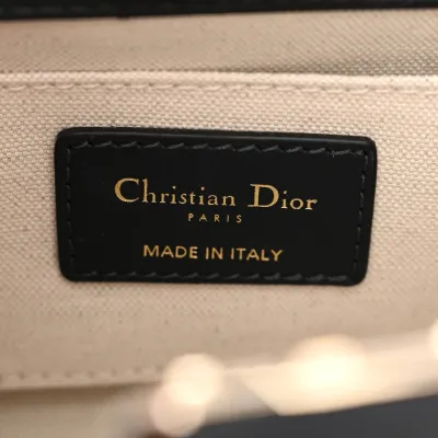 Dior Medium Key Bag Blue Oblique Canvas Gold Hardware