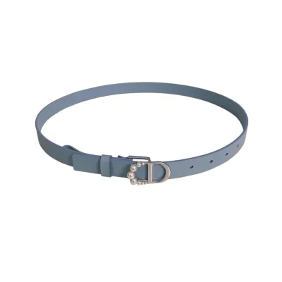 Dior Women' s 30 Montaigne Buckle With Pearls Belt In Brown/Black/Red/White/Cyclamen/Pink/Musturd/Silver/Gold/Blue/Grey Calfskin With Gold/Silver Hardware 20mm