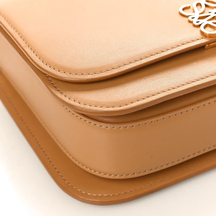 Loewe Goya Bag Mini Warm Desert Silk Calfskin Leather Gold Hardware