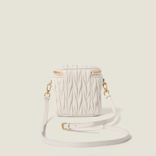 Miu Miu Quilted Lambskin Leather white Bucket Bags - Image 2