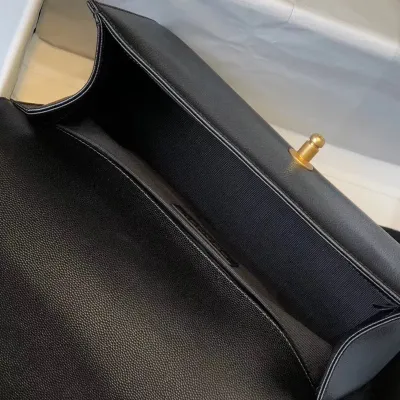 Chanel Lleboy Black Quilted Caviar Leather Shoulder Bags Crossbody Bags