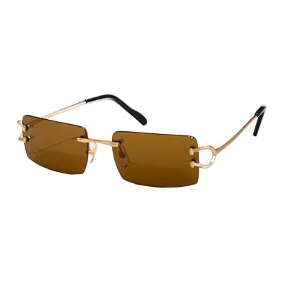Cartier square frame glasses black silver/brown rose gold/blue silver/brown gold/black gold/silver/gold color Size 55-19-145