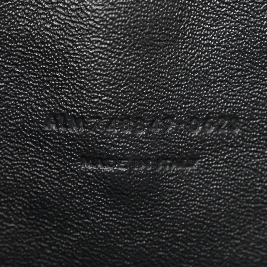 Saint Laurent Mini Lou Camera Bag Black Monochrome Monogram Calfskin Matelasse Leather Black Hardware