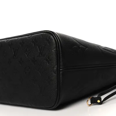 Louis Vuitton Neverfull MM Black Giant Monogram Empreinte Leather