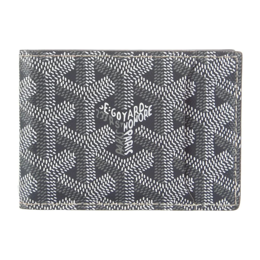 Goyard Carteira Pequena Dobrável Cinza Goyardine Canvas Impresso