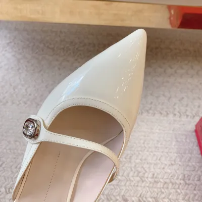 Roger Vivier Virgule Sandals In Black/White/Pink Leather (Heel Height 5.5cm)