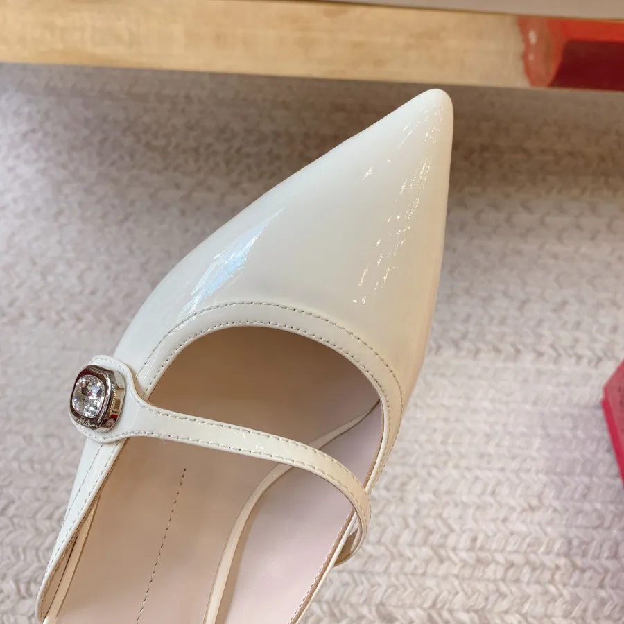 Roger Vivier Virgule Sandals In Black/White/Pink Leather (Heel Height 5.5cm)