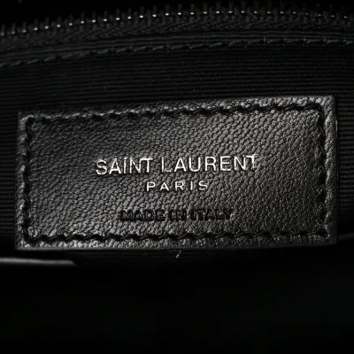 Saint Laurent Mini Loulou Crossbody Bag Black Y-Quilted Monochrome Monogram Calfskin Leather Incognito Hardware