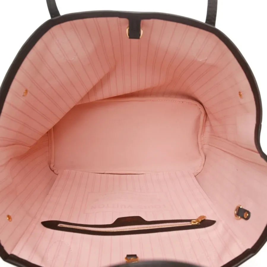 Louis Vuitton Neo Neverfull MM Damier Ebene Canvas Rose Ballerine Interior