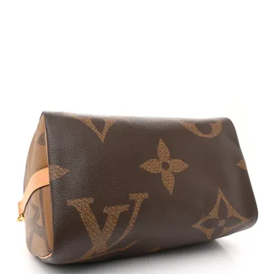 Louis Vuitton Speedy Bandouliere 30 Reverse Giant Monogram Canvas Gold Hardware