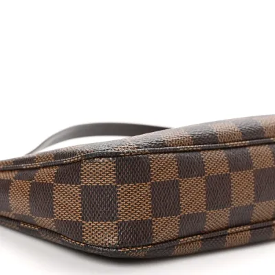 Louis Vuitton Pochette Accessoires NM PM Damier Ebene Canvas Gold Hardware