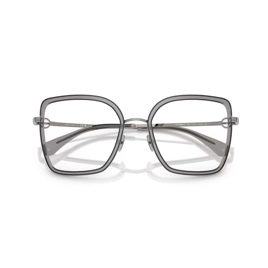 Óculos de armação quadrada CHANEL cor preta tamanho 56口-18-142