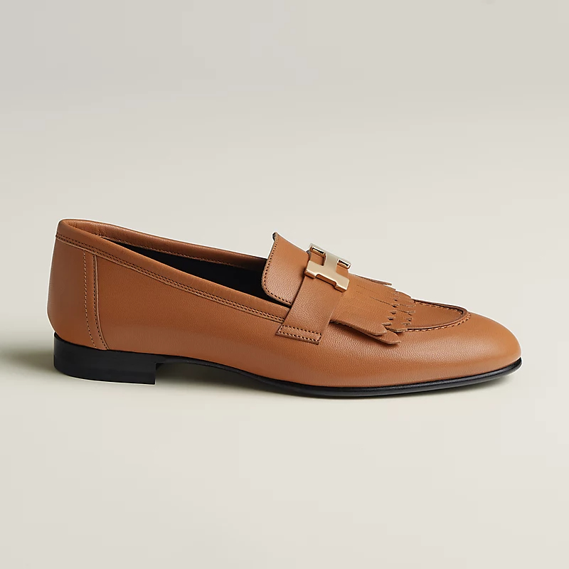 HERMES Loafers Royal Brown