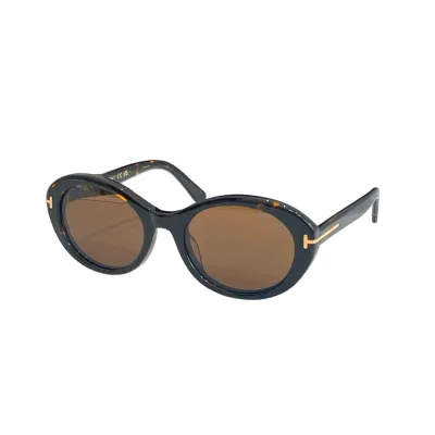 Tom Ford Oval glasses white/black/leopard brown/eggplant tawny/eggplant black/black red color Size 54口21-140
