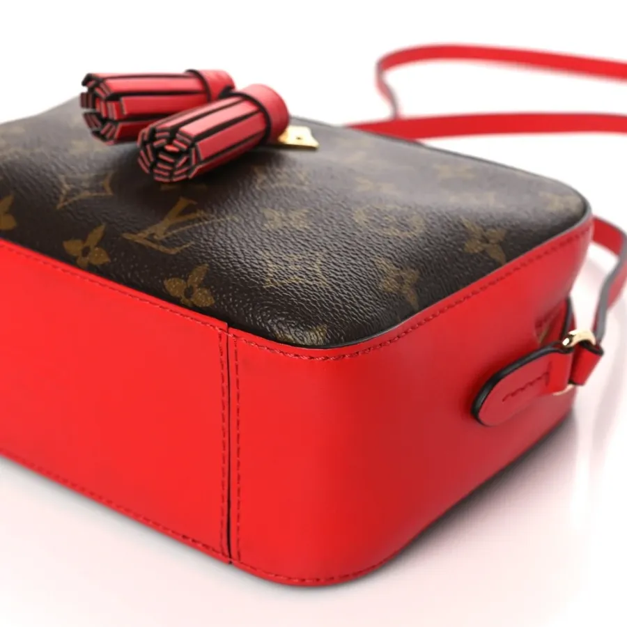 Louis Vuitton Saintonge PM Coquelicot Monogram Canvas Gold Hardware