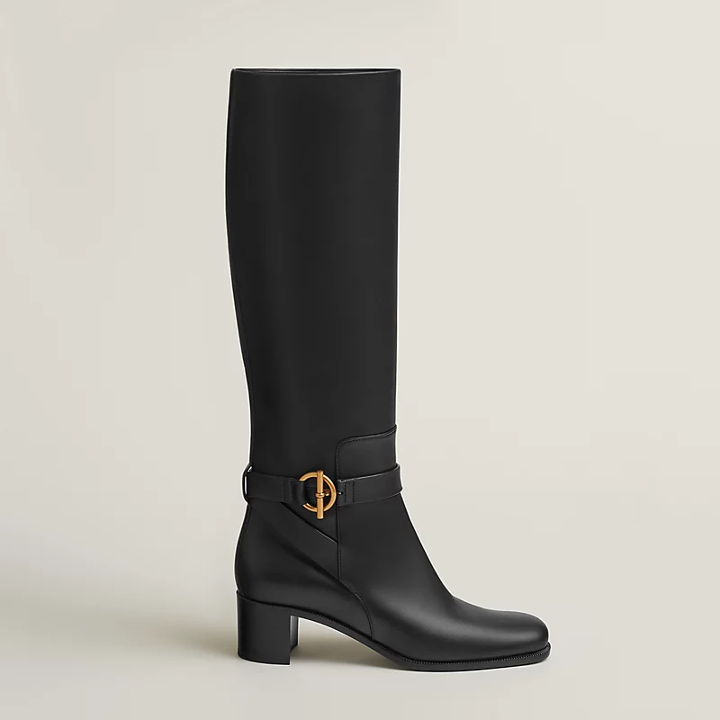 HERMES Botas Justine Pretas