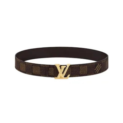 Louis Vuitton Men's Dimension Reversible Belt In Brown/Black Calfskin With Gold/Silver Hardware 40mm
