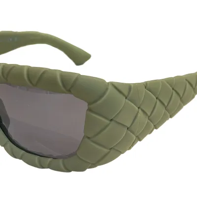 Bottega Veneta square frame glasses green/black/tawny black/mirrored black/tawny white/black white color Size 56口13-130