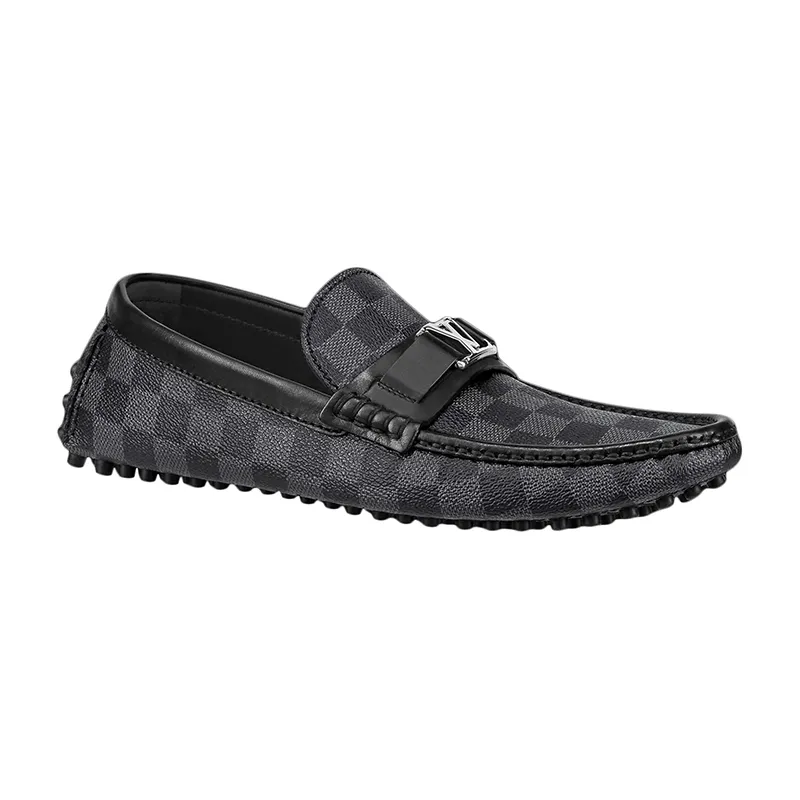 Louis Vuitton men's Grey leather shoes Loafers