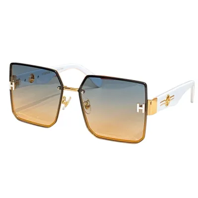 Hermès square frame glasses pink/orange/white/black/blue/leopard/eggplant color Size 59口18-145