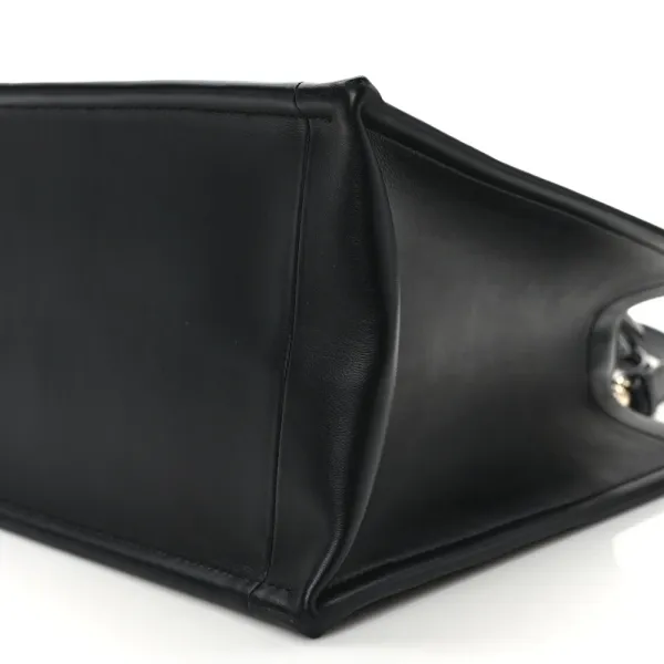 Dior Medium Book Tote Black Macrocannage Calfskin Leather Gold Hardware - Image 5