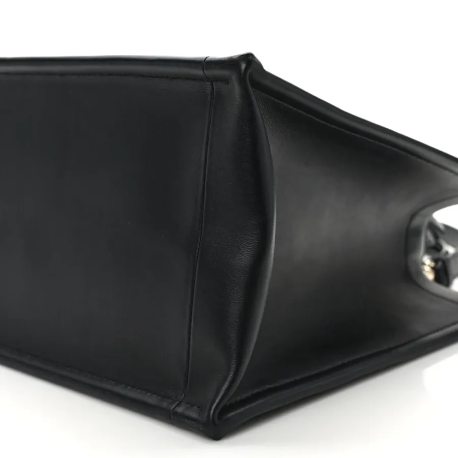 Dior Medium Book Tote Black Macrocannage Calfskin Leather Gold Hardware